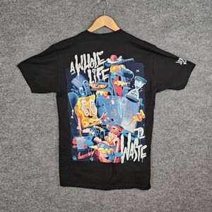 Unisex- Streetwear Grail! "A Whole Life to Waste" Surreal Graphic Tee.  Medium